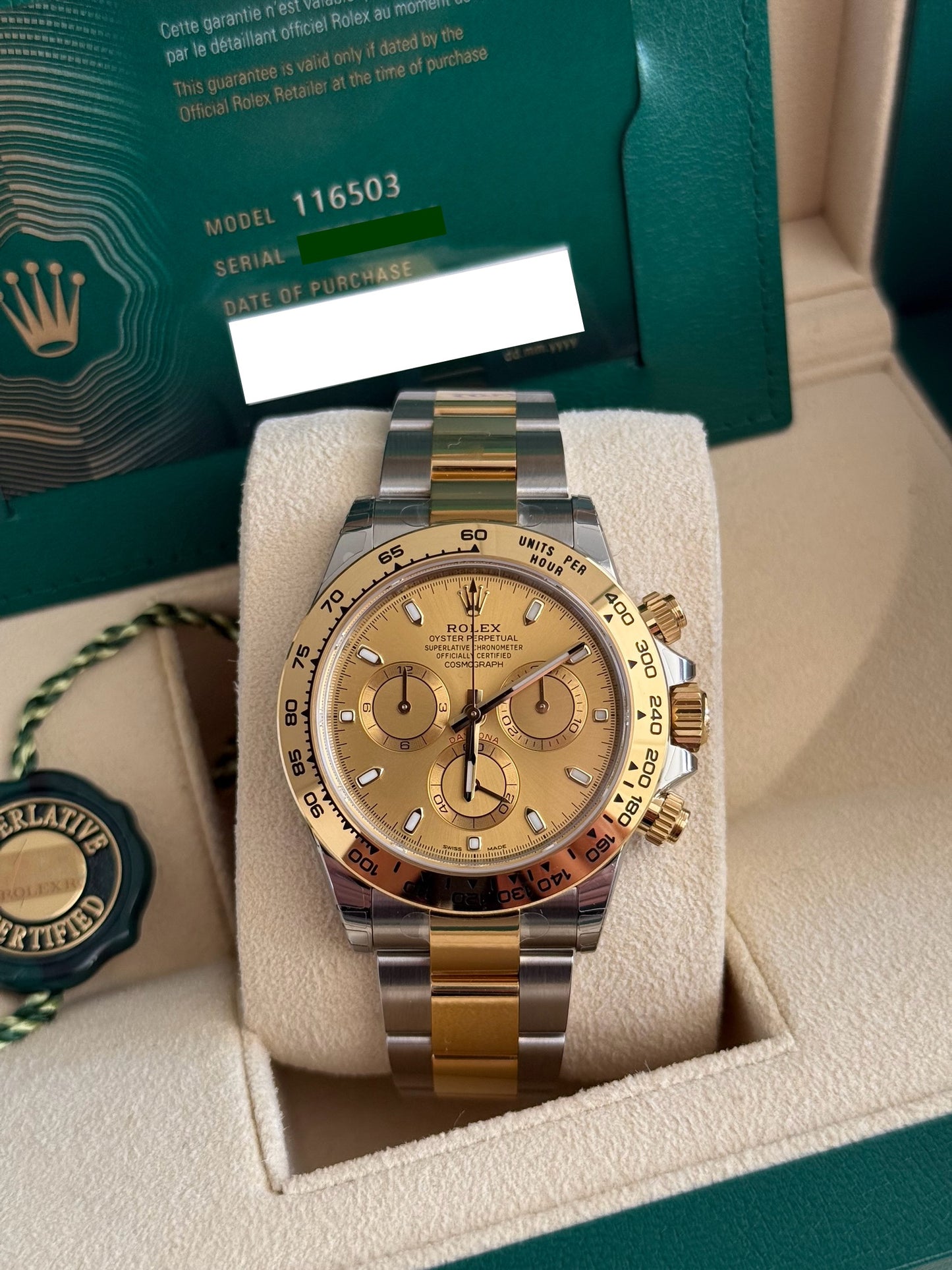 Rolex Cosmograph Daytona 116503 Champagne Dial 2022