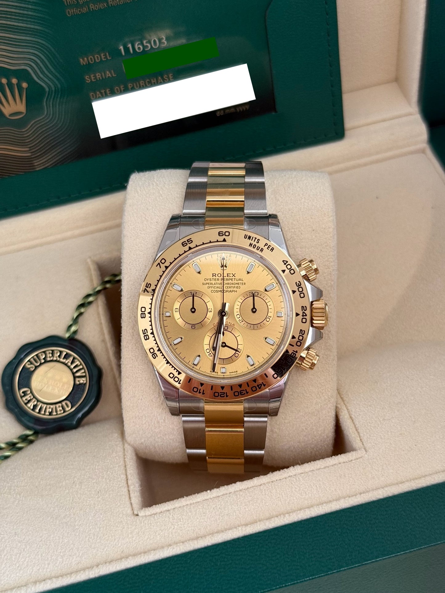 Rolex Cosmograph Daytona 116503 Champagne Dial 2022