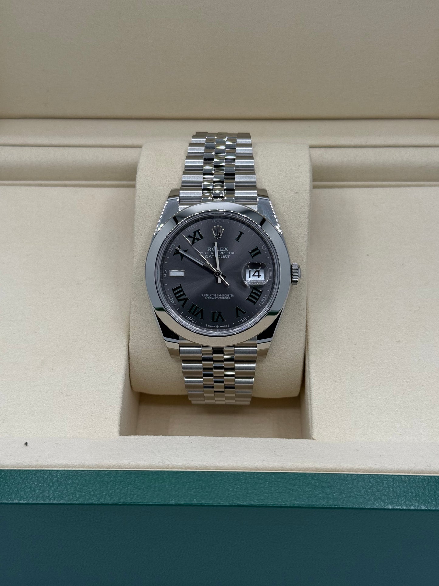 Rolex Datejust 41 Wimbledon Smooth Bezel Unworn 126300 2025