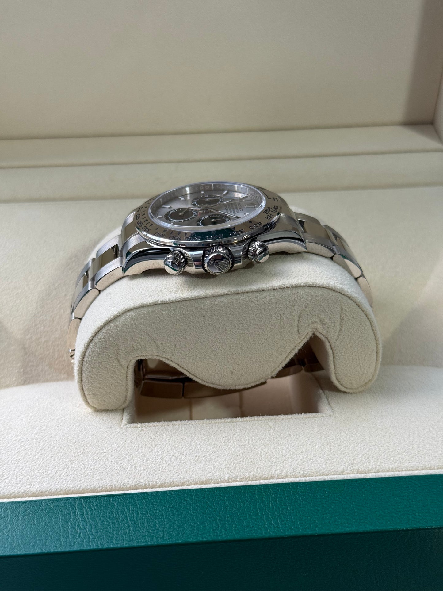 Rolex Daytona 126509 18ct White Gold case and Silver dial.