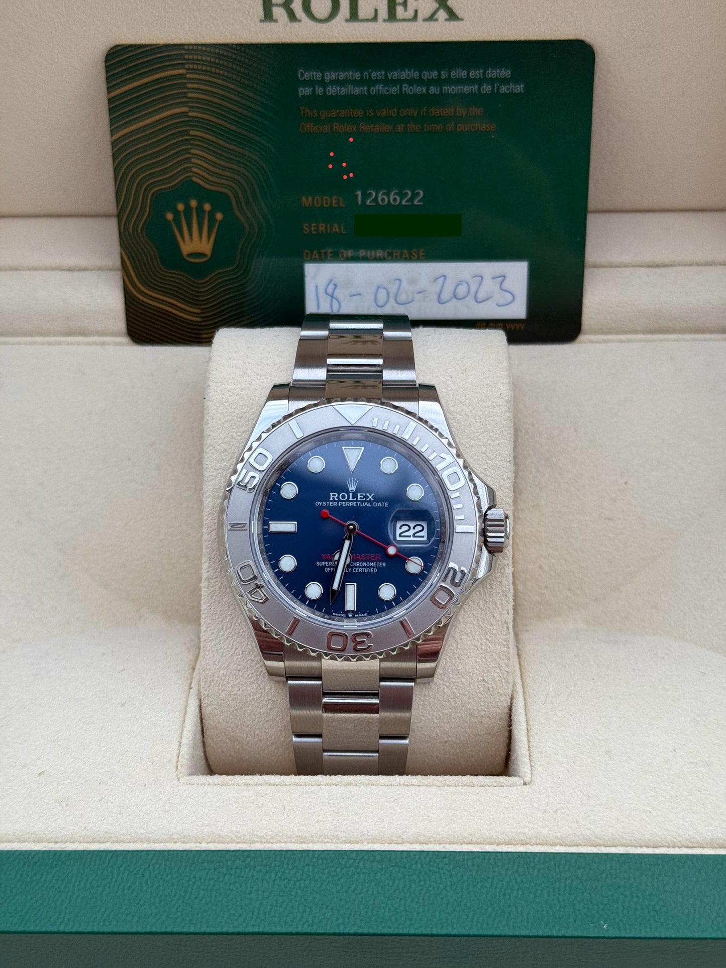 Rolex Yacht Master 40 2023 Blue Dial 126622