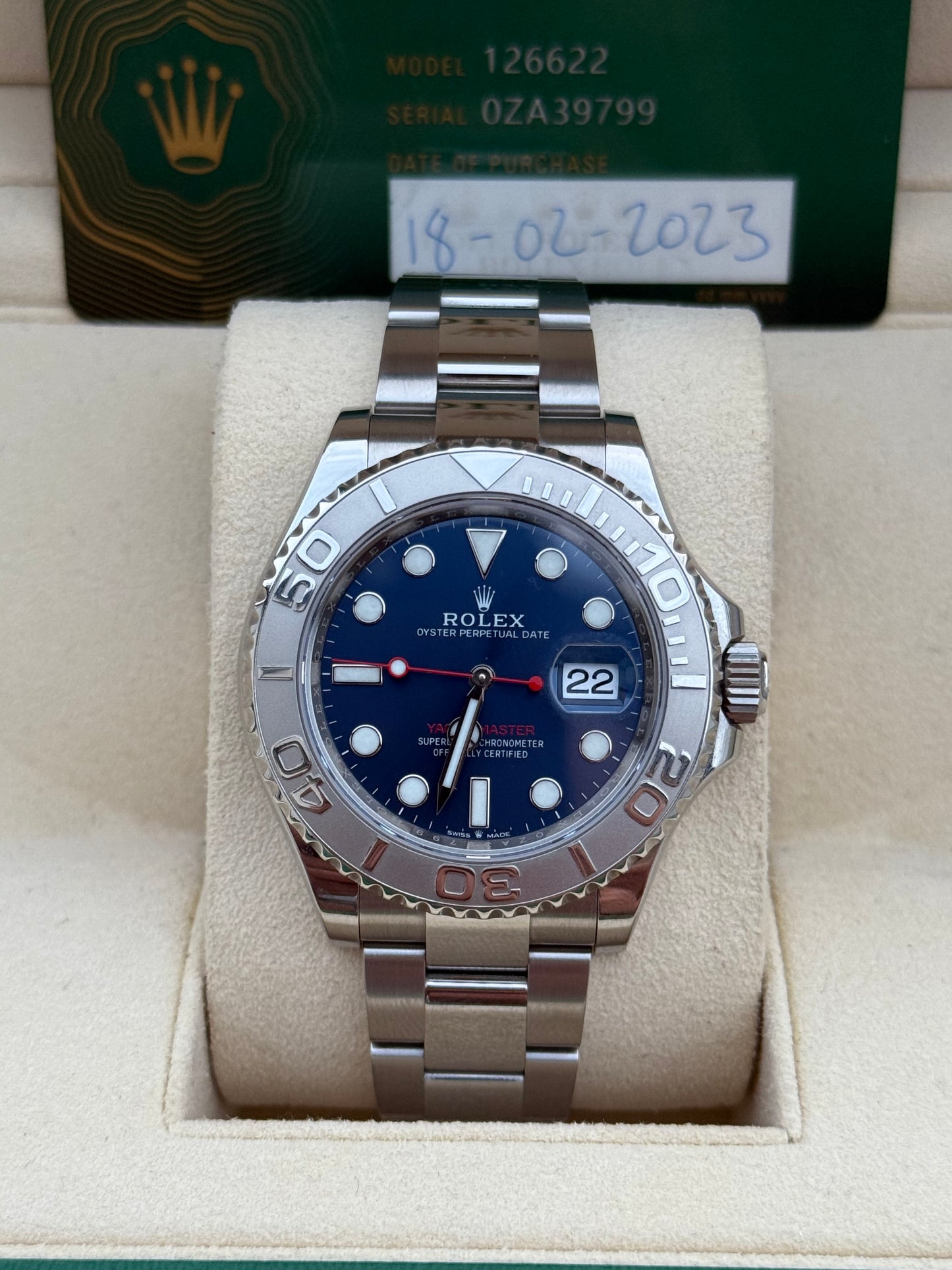 Rolex Yacht Master 40 2023 Blue Dial 126622