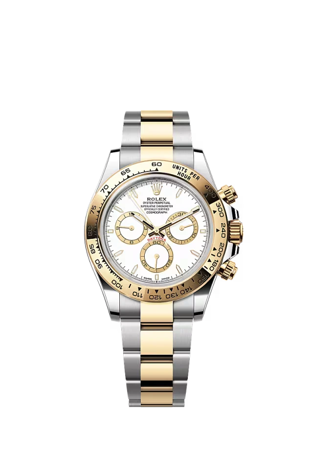 Pre-owned Rolex Cosmograph Daytona Steel & Yellow Gold White Dial 40mm