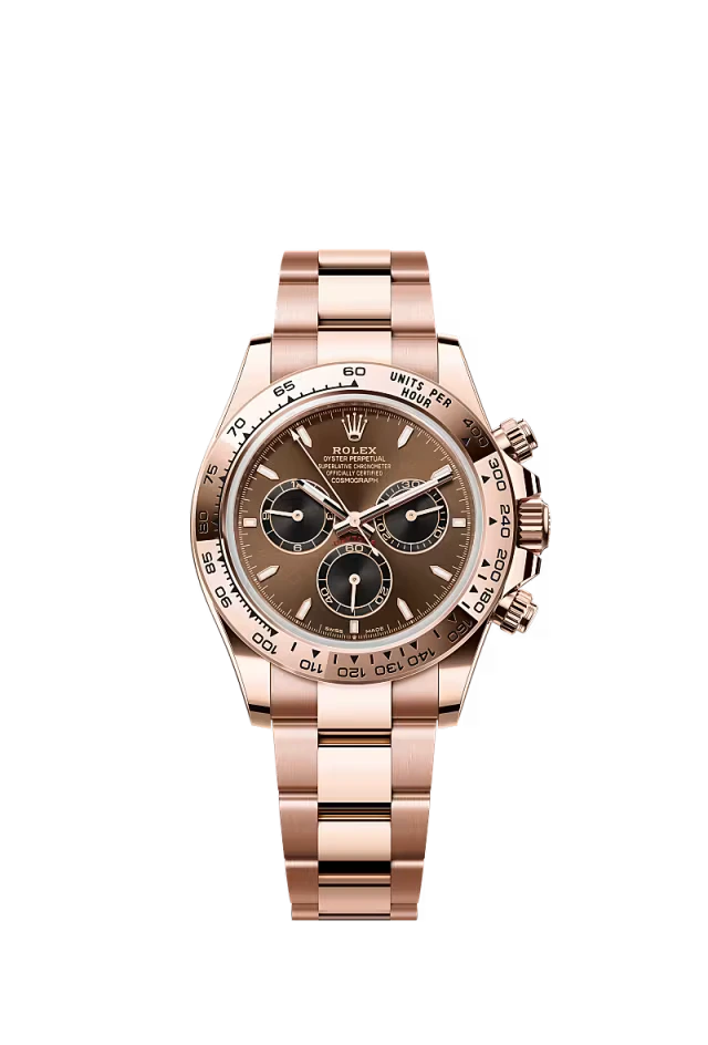 Pre-owned Rolex Cosmograph Daytona Rose Gold Chocolate & Black Dial 40mm