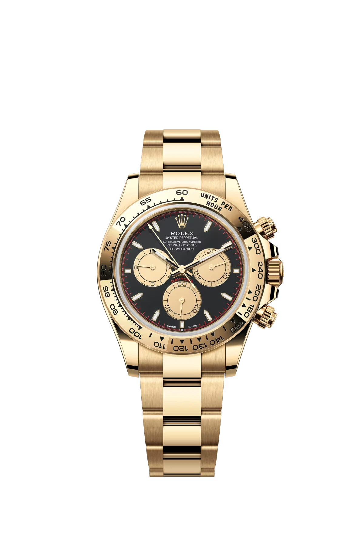 Pre-owned Rolex Cosmograph Daytona Yellow Gold Black & Gold Dial 40mm