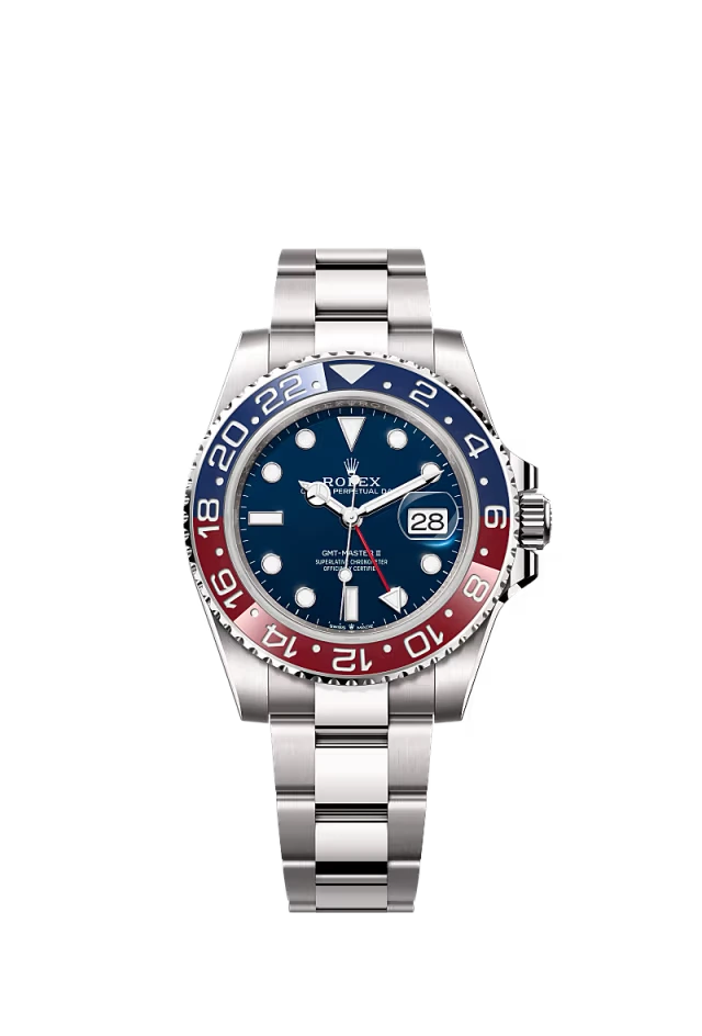 Pre-owned Rolex GMT Master II 40mm White Gold Blue Dial