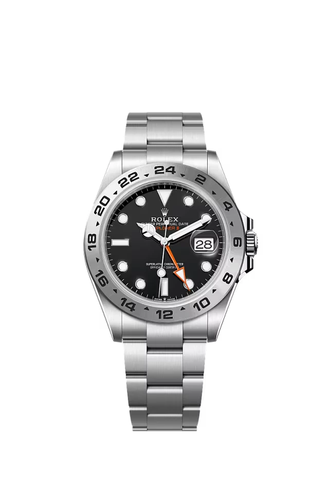 Pre-owned Rolex Explorer II 42MM Black Dial