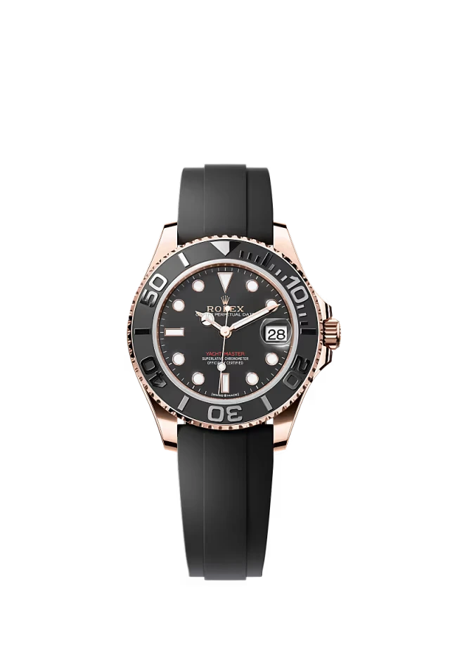 Pre-owned Rolex Yacht-Master Rose Gold Oysterflex 37MM