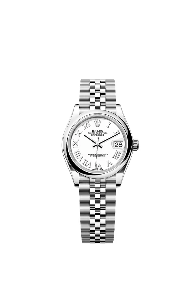 Pre-owned Rolex Datejust 31mm Jubilee Smooth White Roman Dial