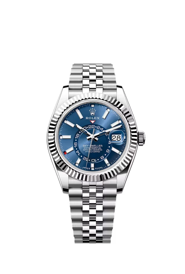 Pre-owned Rolex Sky-Dweller 42MM Jubilee Blue Dial