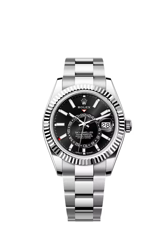 Pre-owned Rolex Sky-Dweller 42MM Oyster Black Dial