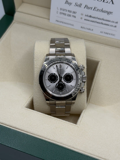 Rolex Daytona 126509 18ct White Gold case and Silver dial.