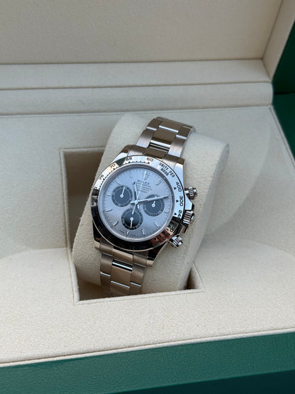 Rolex Daytona 126509 18ct White Gold case and Silver dial.