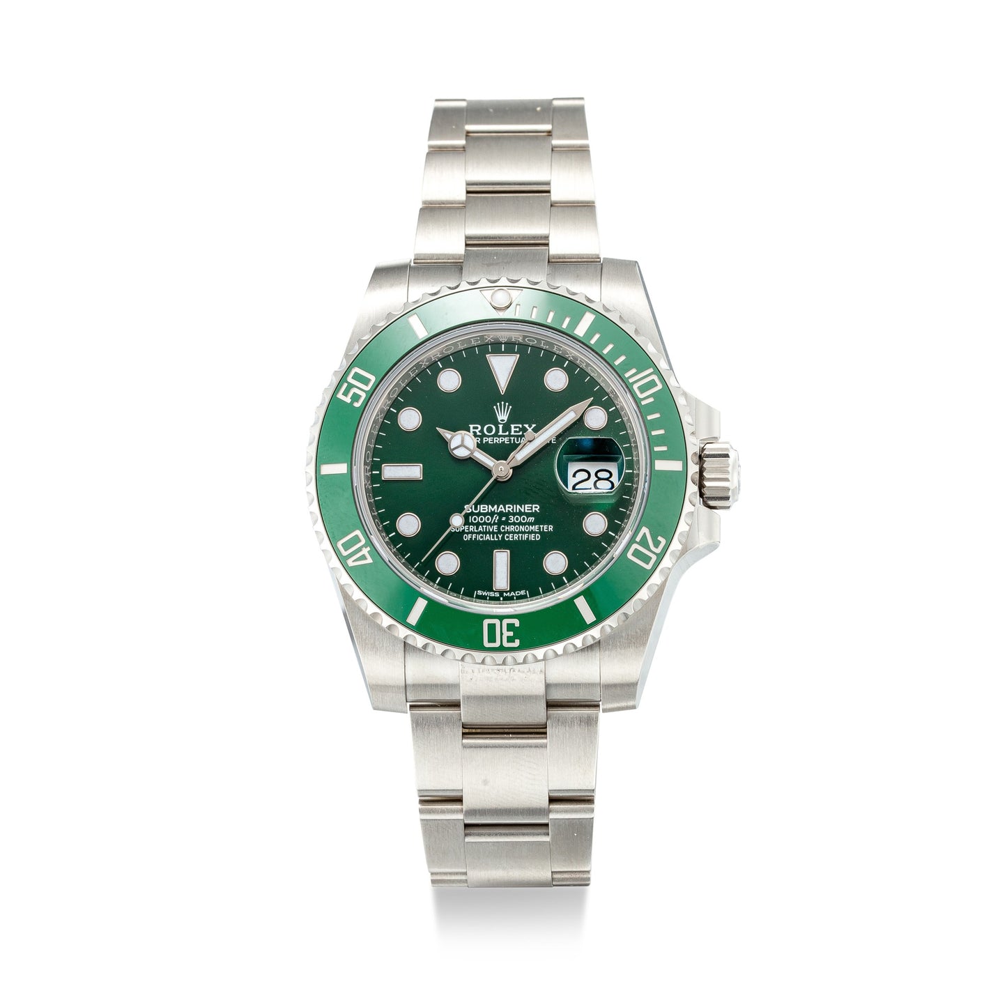 Pre-owned Rolex Submariner Date 41mm Green Dial 'Hulk'