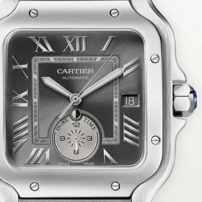 Pre-owned Cartier Santos De Cartier Large, Grey Dial 2025
