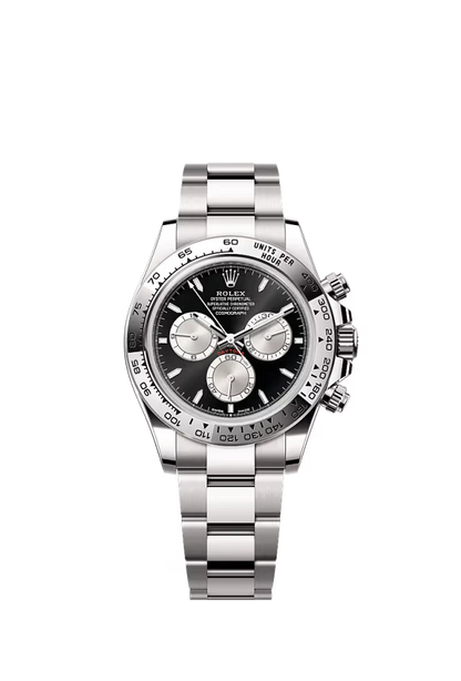Pre-owned Rolex Cosmograph Daytona White Gold Black Dial 40mm