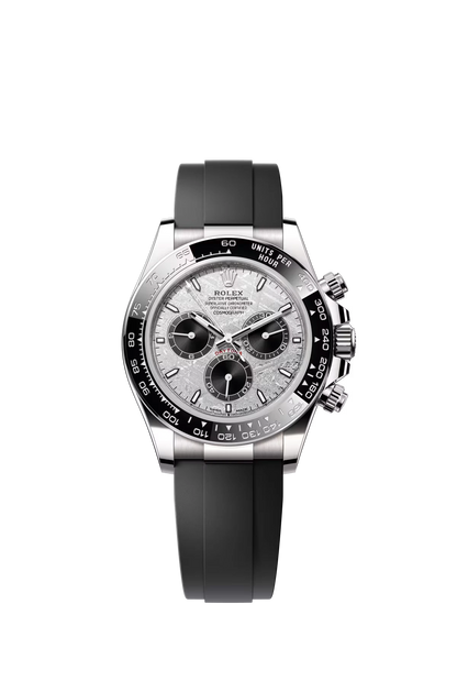 Pre-owned Rolex Cosmograph Daytona Oysterflex White Gold Meteorite Dial 40mm