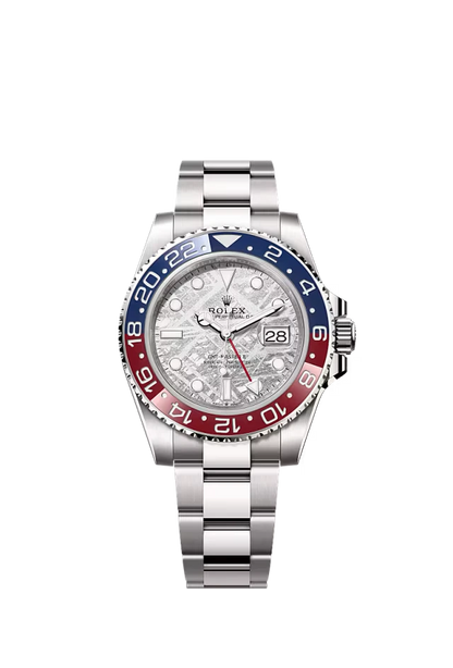 Pre-owned Rolex GMT Master II 40mm White Gold Meteorite Dial 'Pepsi'