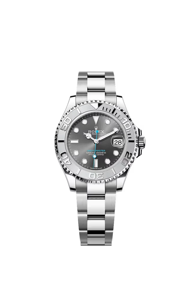 Pre-owned Rolex Yacht-Master Rhodium 37MM
