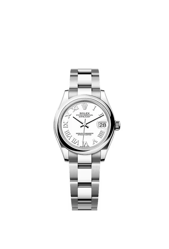 Pre-owned Rolex Datejust 31mm Oyster Smooth White Roman Dial