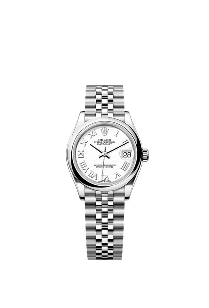 Pre-owned Rolex Datejust 31mm Jubilee Smooth White Roman Dial