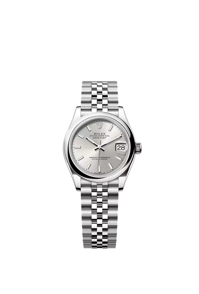 Pre-owned Rolex Datejust 31mm Jubilee Smooth Silver Roman Dial 278240-006