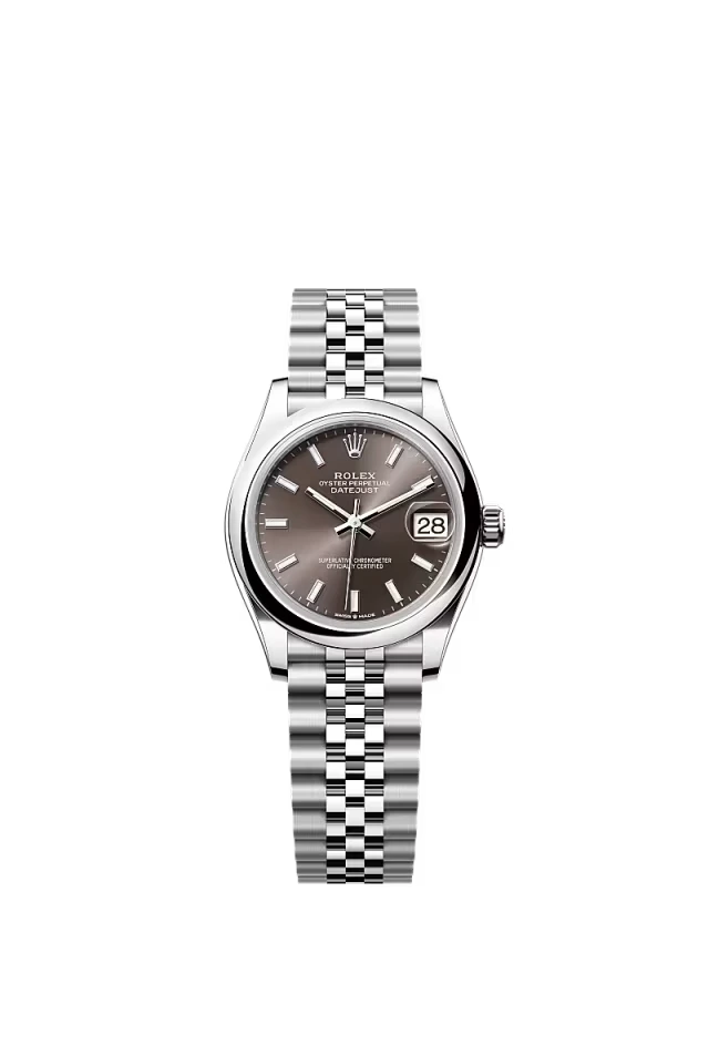Pre-owned Rolex Datejust 31mm Jubilee Smooth Dark Grey Roman Dial 278240-0010