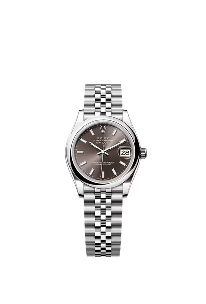 Pre-owned Rolex Datejust 31mm Jubilee Smooth Dark Grey Roman Dial 278240-0010