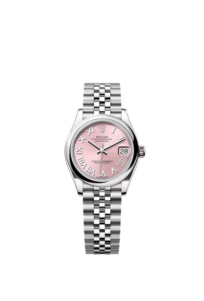 Pre-owned Rolex Datejust 31mm Jubilee Smooth Pink Baton Dial 278240-0014