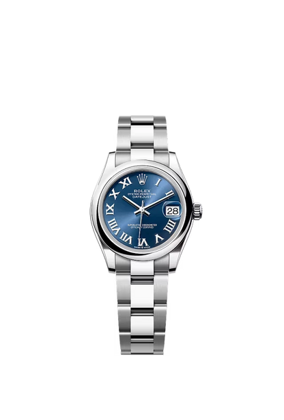 Pre-owned Rolex Datejust 31mm Oyster Smooth Blue Roman Dial