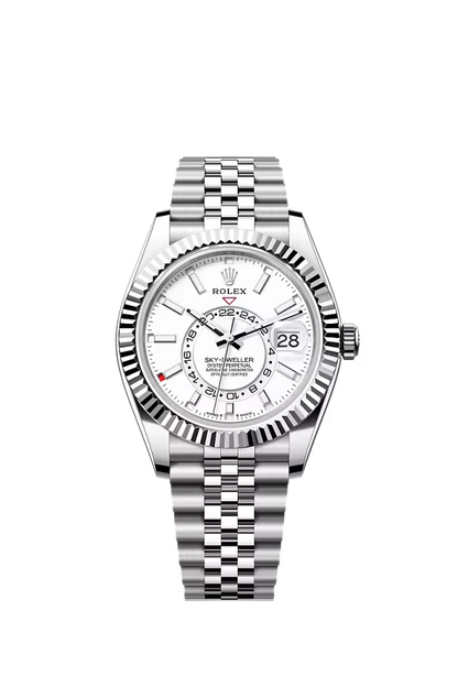 Pre-owned Rolex Sky-Dweller 42MM Jubilee White Dial