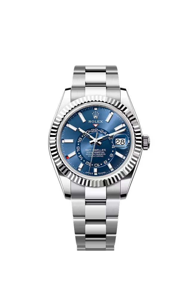 Pre-owned Rolex Sky-Dweller 42MM Oyster Blue Dial