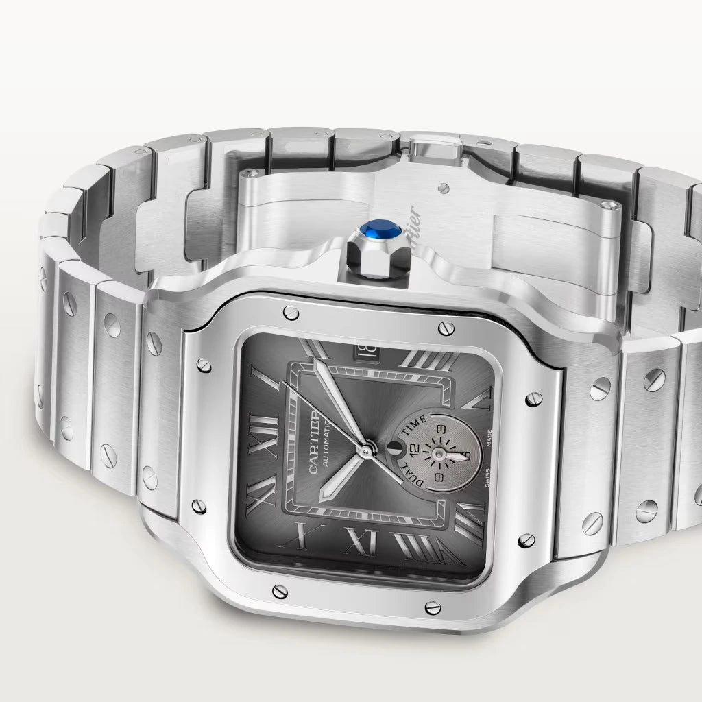 Pre-owned Cartier Santos De Cartier Large, Grey Dial 2025